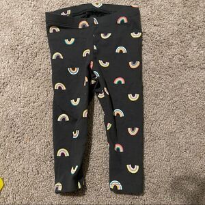 COPY - Cat & Jack NWOT 12 month baby girls black leggings w vibrant rainbow pri…